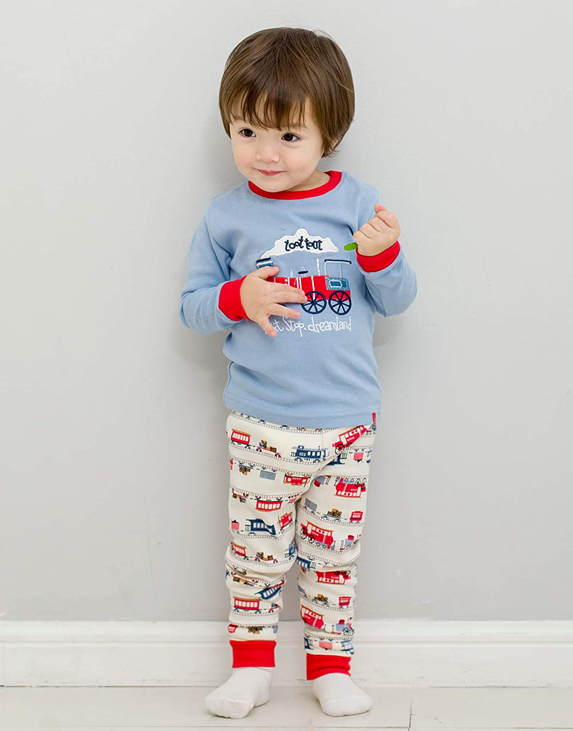VAENAIT BABY Toddler Kids Boys Girls 100% Cotton Jaws Truck Dino Snug Fit Sleepwear Pajama Pjs Set Apparel & Accessories > Clothing > Sleepwear & Loungewear > Pajamas Kylie Max   