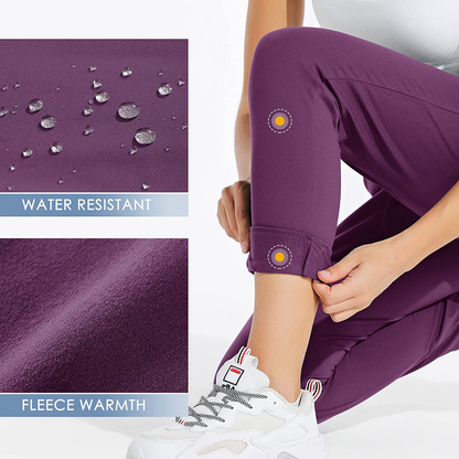 Willit Women'S Fleece Lined Joggers Warm Pants Running Thermal Sweatpants Winter Athletic Water Resistant with Pockets Apparel & Accessories > Clothing > Activewear Kylie Max   