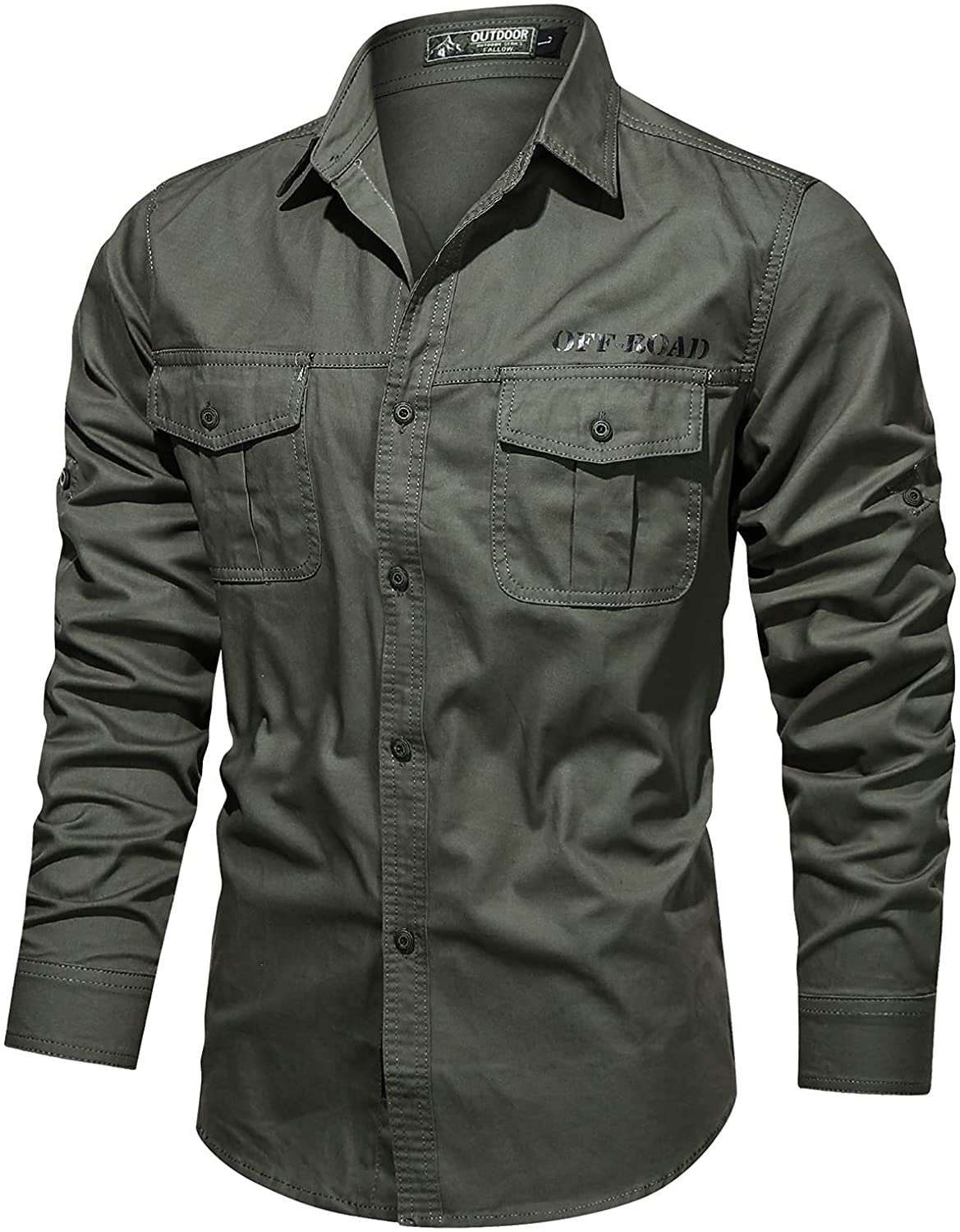 Merthy Mens Long Sleeve Casual Button down Shirts Jackets Fashion Big and Tall Solid Color Cowboy Slim Fit Shackets Apparel & Accessories > Clothing > Underwear & Socks > Shapewear Merthy 01 Green 3X-Large 
