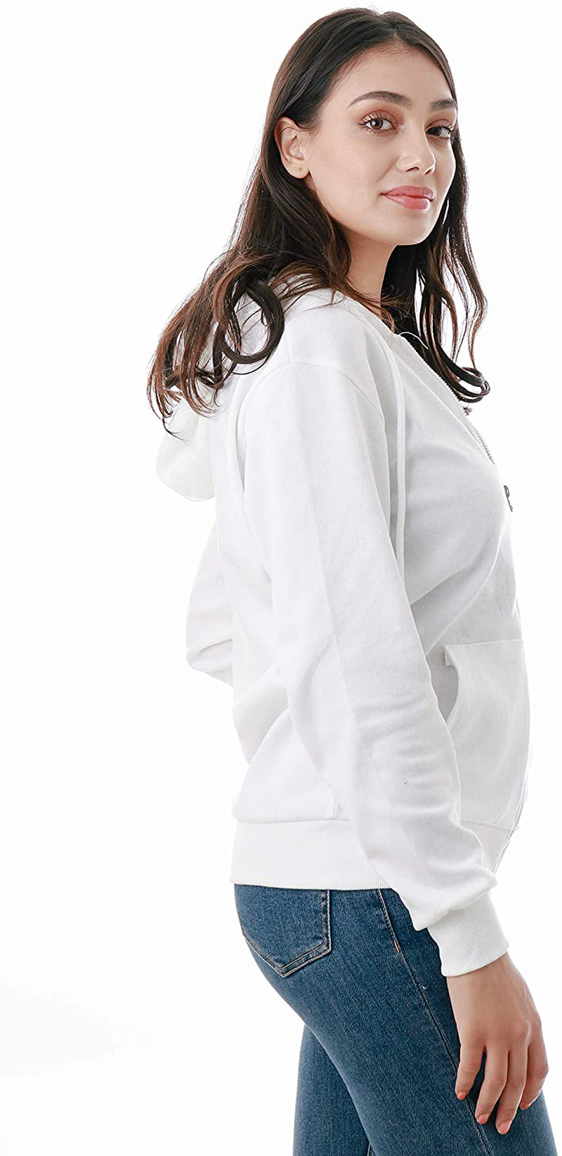 GIVON Womens Comfortable Long Sleeve Lightweight Zip-Up Hoodie with Kanga Pocket(Xs~4Xl) Apparel & Accessories > Clothing > Activewear Kylie Max   