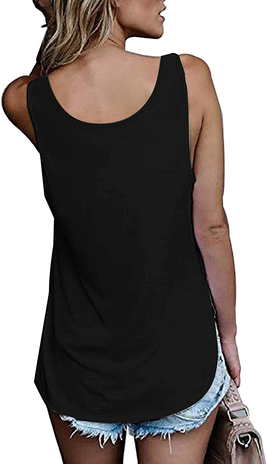 OMSJ Women Shirts Sleeveless Summer Tunic Loose Fit Tank Tops Apparel & Accessories > Clothing > Activewear Kylie Max   