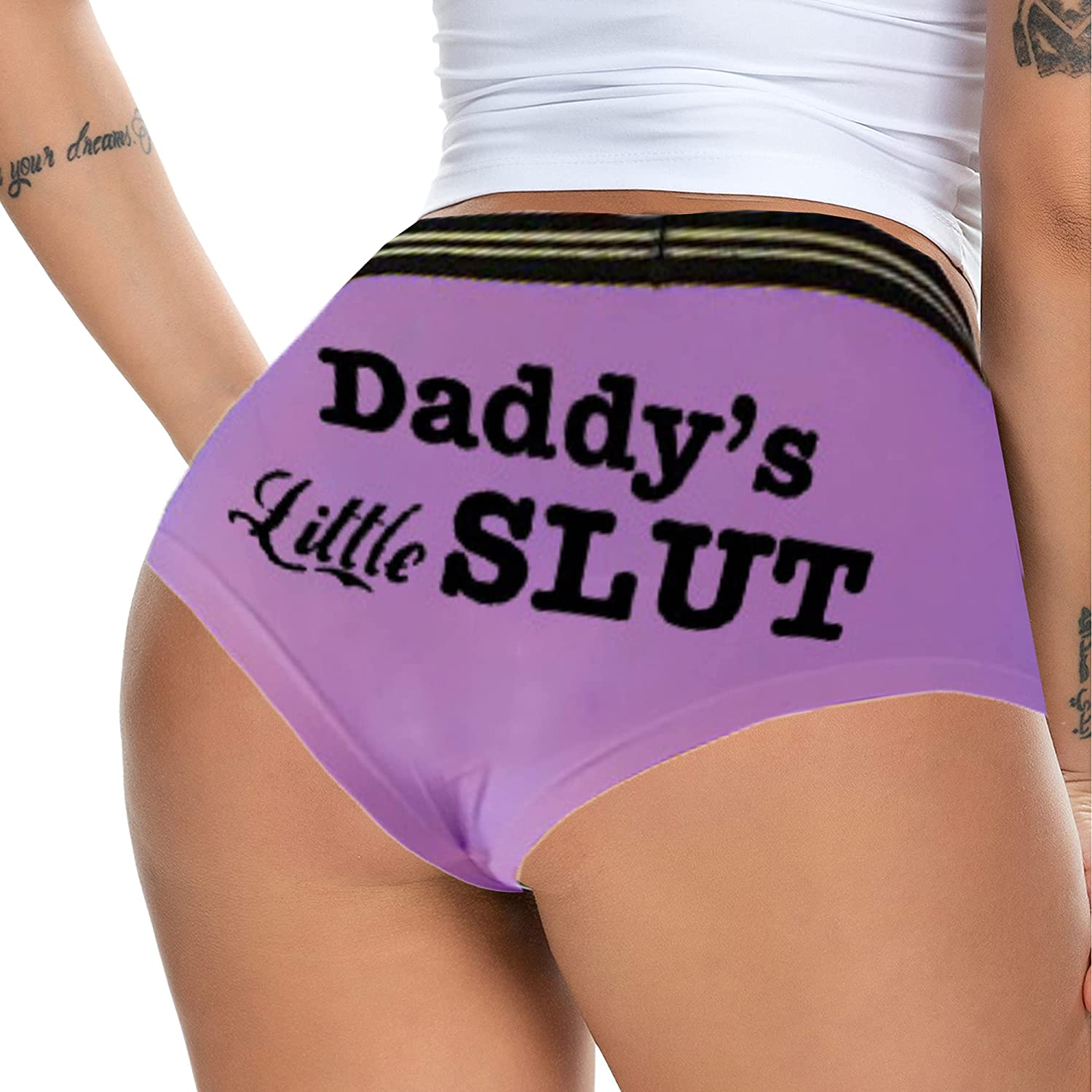 Women Regular & plus Size Yoga Booty Shorts Sexy Printed Sports Hot Pants Briefs Apparel & Accessories > Clothing > Underwear & Socks > Underwear JOINFUN Style-3-purple 4X-Large 