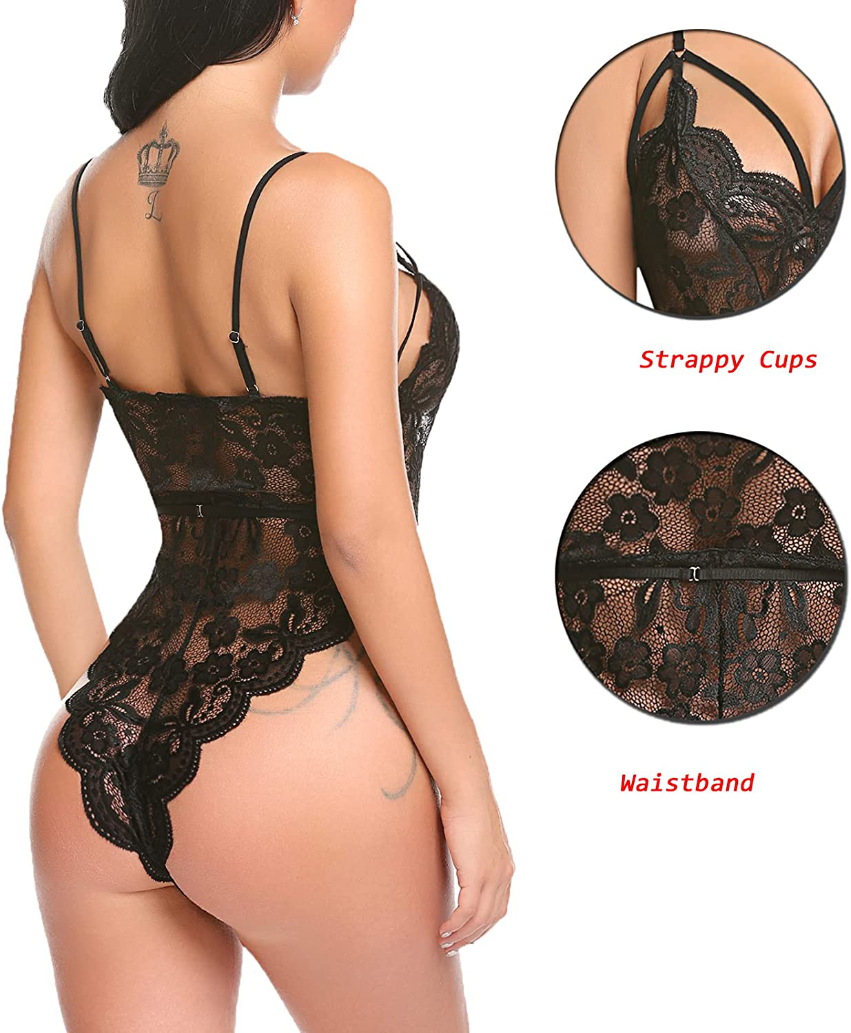 Avidlove Women Teddy Lingerie One Piece Babydoll Mini Bodysuit Apparel & Accessories > Clothing > Underwear & Socks > Lingerie Avidlove   