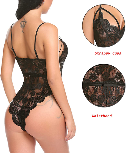 Avidlove Women Teddy Lingerie One Piece Babydoll Mini Bodysuit Apparel & Accessories > Clothing > Underwear & Socks > Lingerie Avidlove   