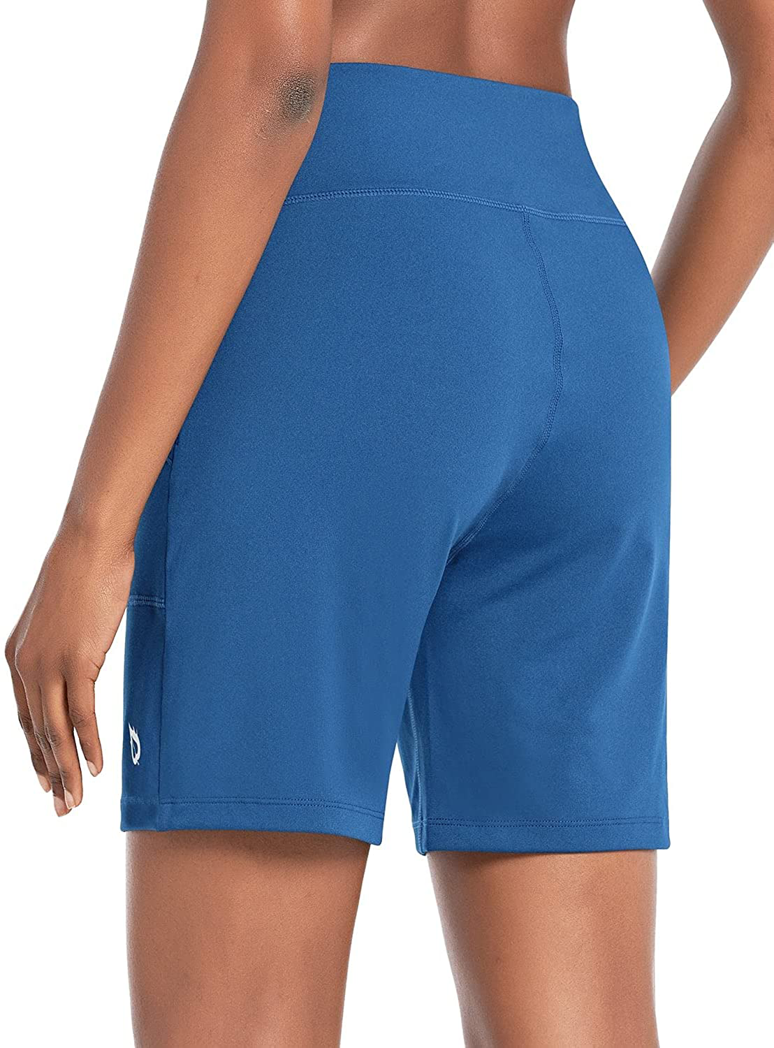 BALEAF Women'S 7" Athletic Long Shorts High Waisted Running Bermuda Shorts with Pockets Apparel & Accessories > Clothing > Shorts Kylie Max   