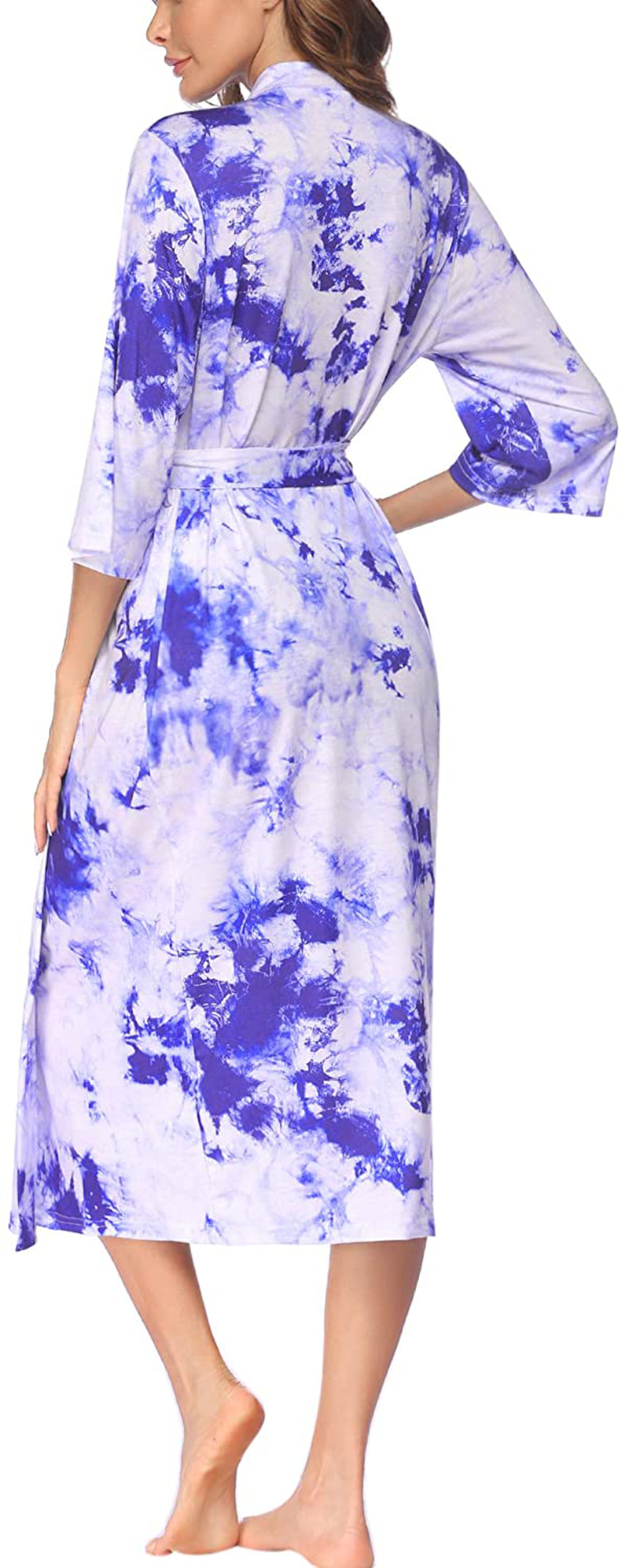 Ekouaer Womens Robes, Lightweight Cotton Robe Soft Sleepwear Ladies Loungewear Dressing Gown Long Bathrobe Apparel & Accessories > Clothing > Sleepwear & Loungewear > Robes Ekouaer   