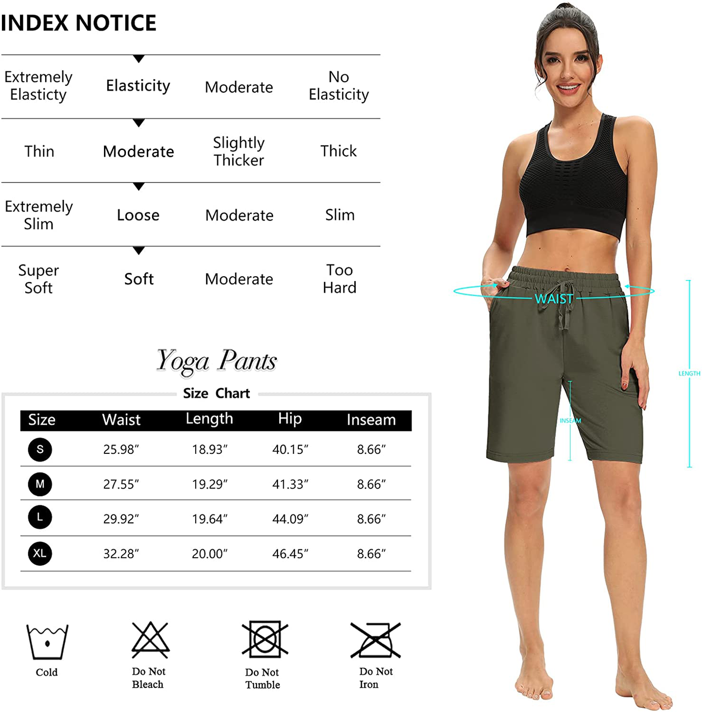 DIBAOLONG Womens Yoga Shorts Loose Comfy Drawstring Lounge Bermuda Shorts with 3 Pockets Apparel & Accessories > Clothing > Shorts Kylie Max   