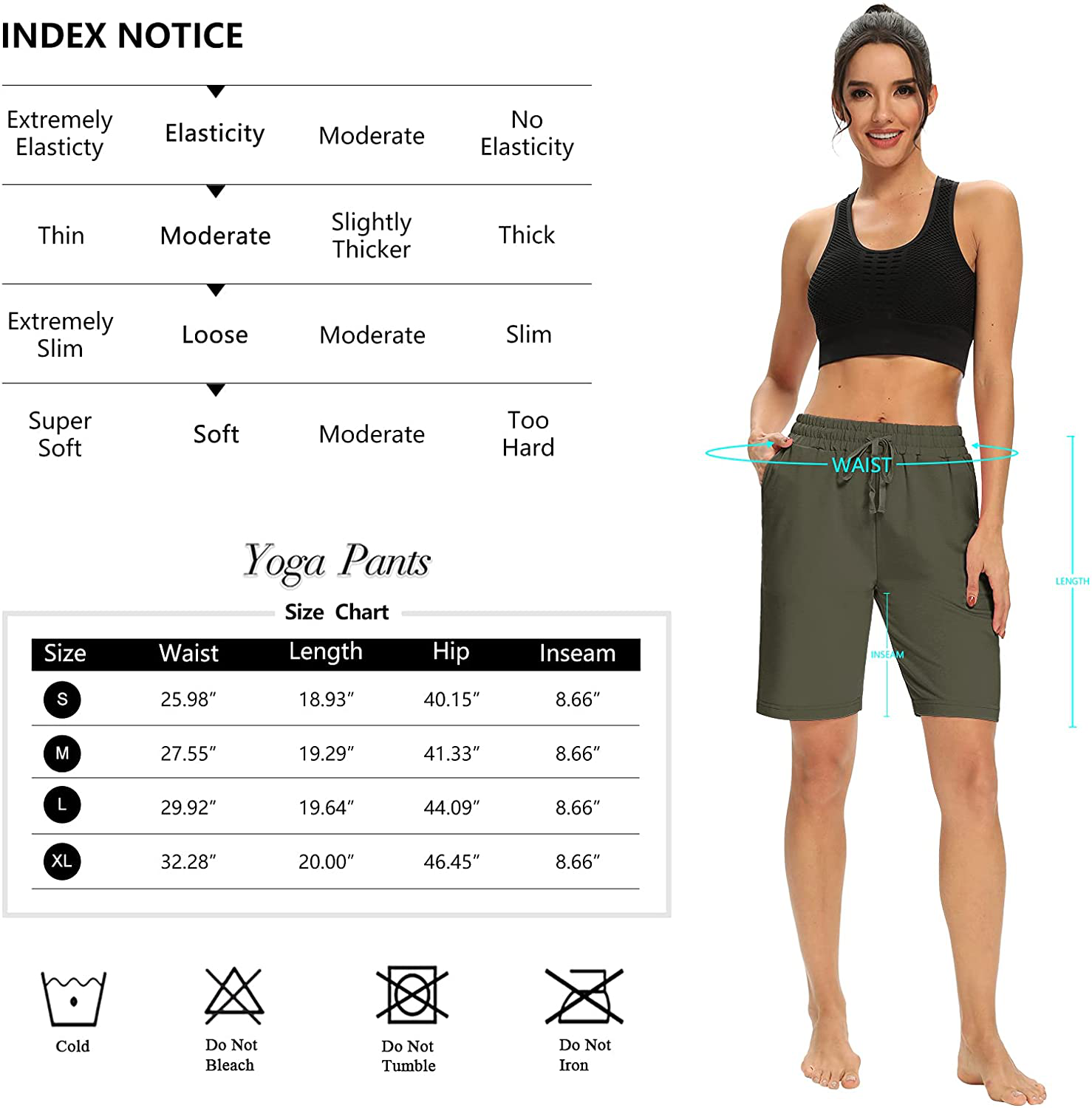 DIBAOLONG Womens Yoga Shorts Loose Comfy Drawstring Lounge Bermuda Shorts with 3 Pockets Apparel & Accessories > Clothing > Shorts Kylie Max   