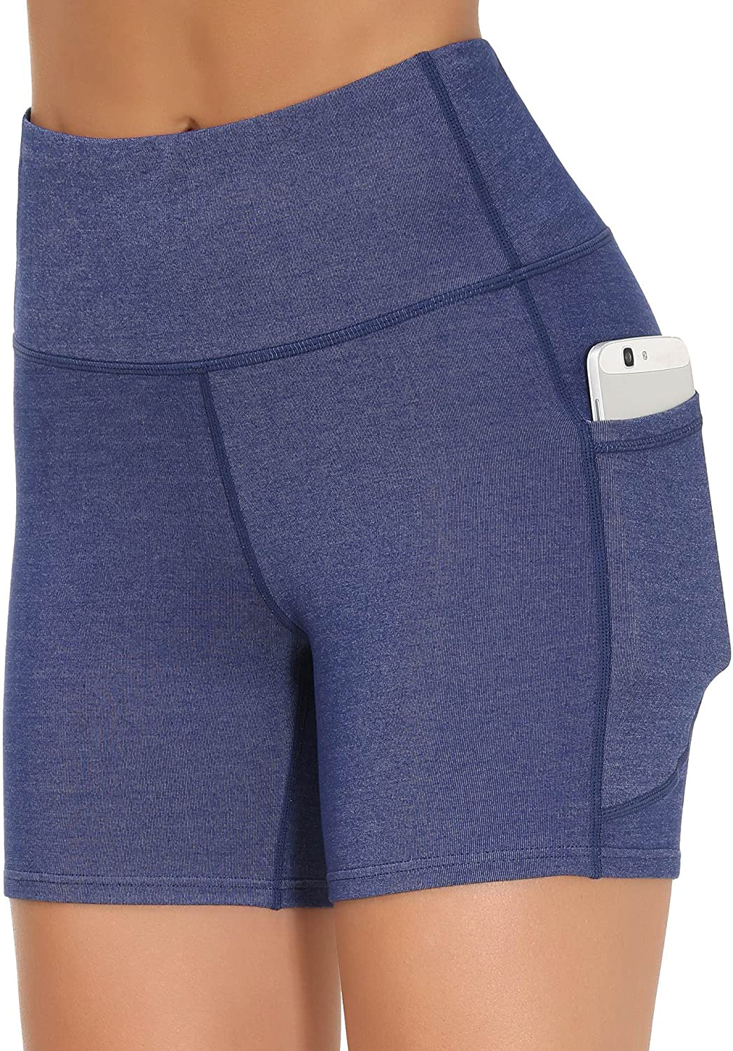 Dragon Fit High Waist Yoga Shorts for Women with 2 Side Pockets Tummy Control Running Home Workout Shorts Apparel & Accessories > Clothing > Shorts Kylie Max   