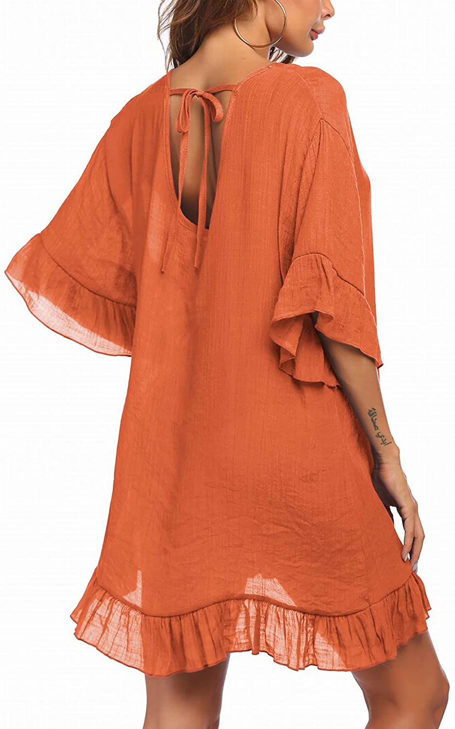 Ekouaer Swimsuit Cover Ups for Women, Bathing Suit Coverups Beach Cover Dresses Resort Wear S-XXL Apparel & Accessories > Clothing > Swimwear Kylie Max   