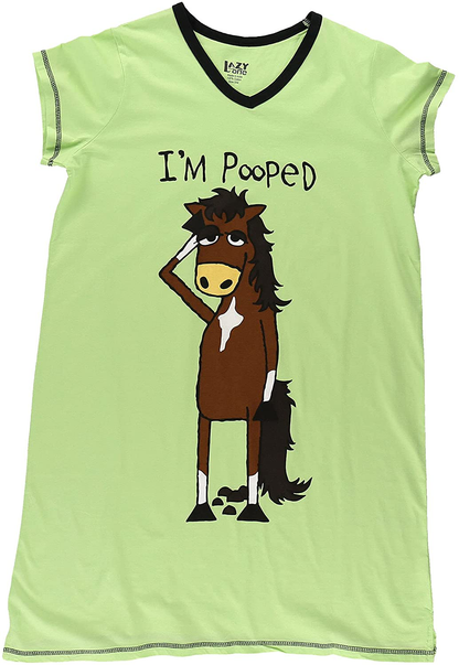 Lazy One V-Neck Nightshirts for Women, Farm Animal Designs Apparel & Accessories > Clothing > Sleepwear & Loungewear > Nightgowns Kylie Max   