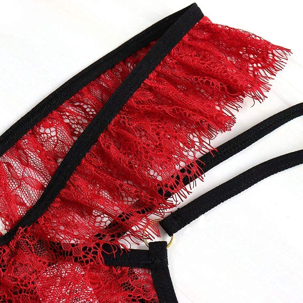 Women Lingerie Sexy Bra and Panties Set Lace Strap Bralette Lingerie Set Apparel & Accessories > Clothing > Underwear & Socks > Lingerie KLONKEE   