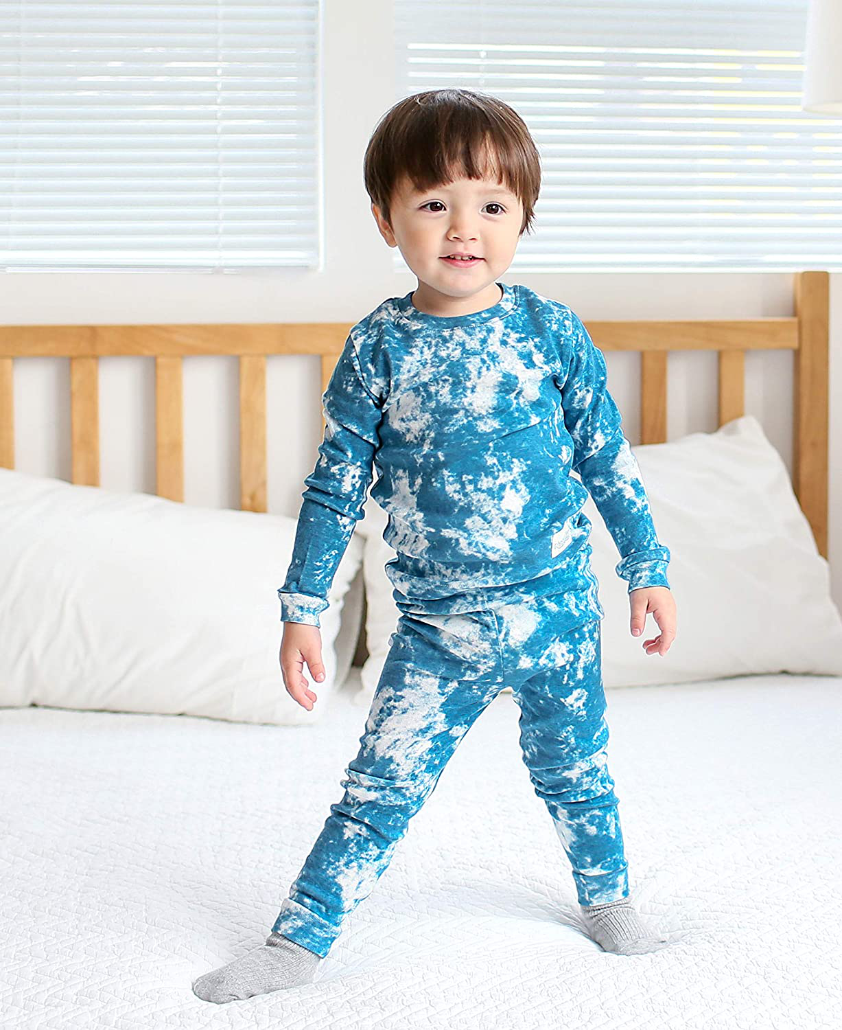 VAENAIT BABY 12M-12 Toddler Kids Boys Girls 100% Cotton Marbling Sung Fit Sleepwear Pajamas 2Pcs Pjs Set Apparel & Accessories > Clothing > Sleepwear & Loungewear > Pajamas Kylie Max   