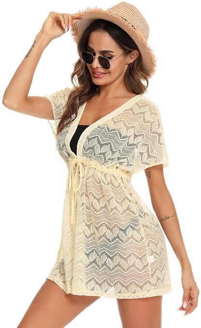 EISHOPEER Women'S Bathing Suit Cover Ups Sexy Swimwear Lace Beach Bikini Cover-Ups Apparel & Accessories > Clothing > Swimwear Kylie Max   