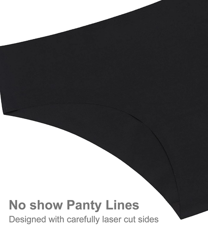 SHARICCA Women Seamless Cheeky Bikini No Show Panties Ladies Invisible Breathable Briefs Soft Stretch Underwear Multi Pack Apparel & Accessories > Clothing > Underwear & Socks > Underwear SHARICCA   