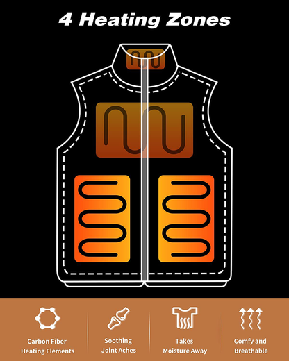 FTVOGUE Lightweight Women’s Heated Vest with Battery Pack, Black Arts & Entertainment > Party & Celebration > Gift Giving FTVOGUE   