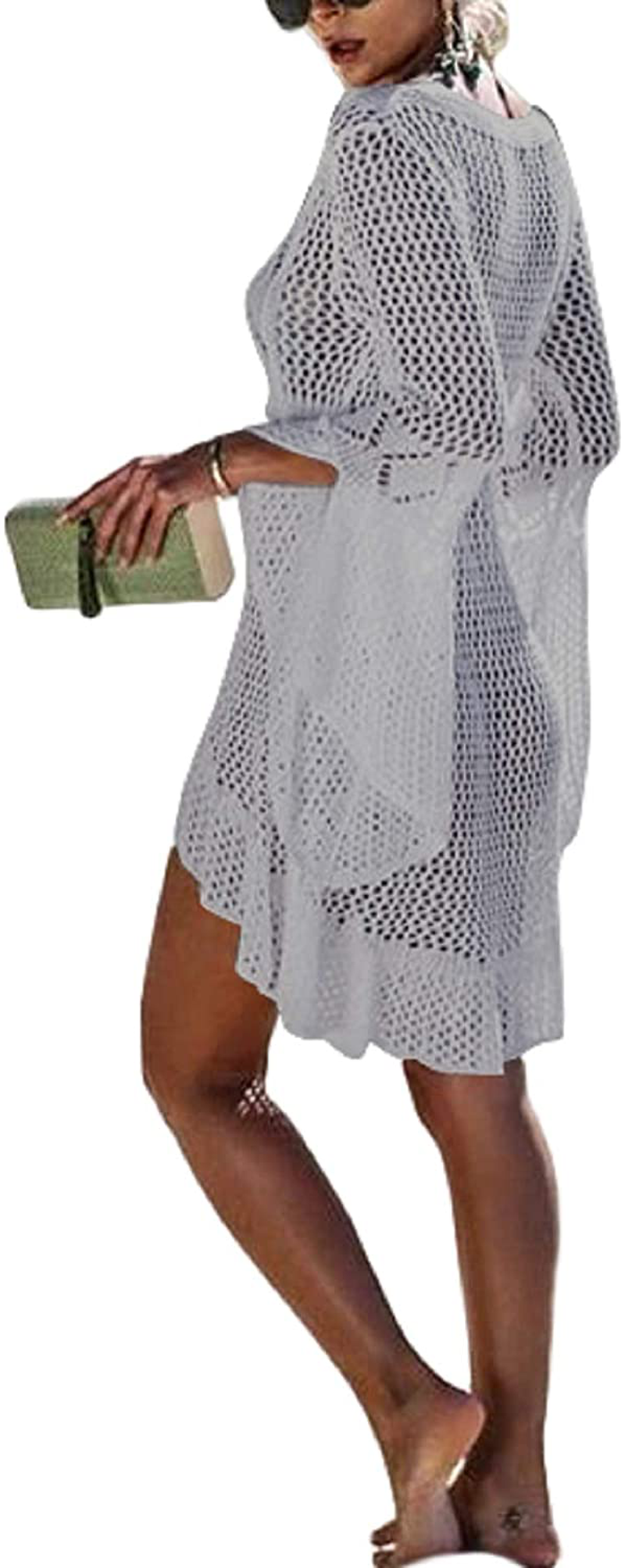 Wander Agio Beach Tops Sexy Perspective Cover Dresses Bikini Cover-Ups Net Coverups Apparel & Accessories > Clothing > Swimwear Kylie Max   