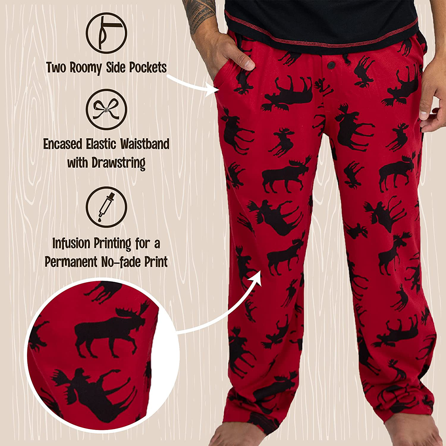 Lazy One Pajama Pants for Men, Men'S Separate Bottoms, Lounge Pants, Funny, Humorous Apparel & Accessories > Clothing > Sleepwear & Loungewear > Pajamas Kylie Max   