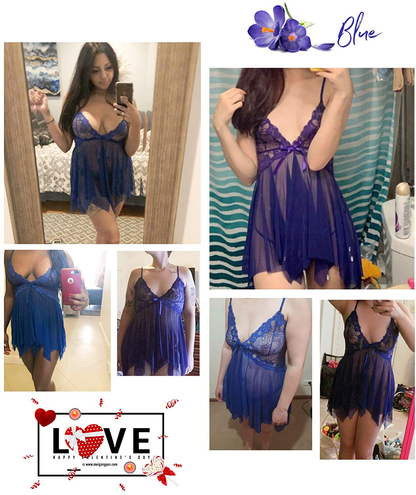 Avidlove Lingerie for Women Lace Babydoll Sleepwear Boudoir Outfits plus Size Langeray XS-5XL Apparel & Accessories > Clothing > Underwear & Socks > Lingerie Kylie Max   