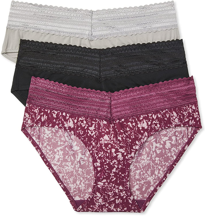 Warner'S Women'S Blissful Benefits No Muffin Top 3 Pack Hipster Panties Apparel & Accessories > Clothing > Underwear & Socks > Underwear Warner's   