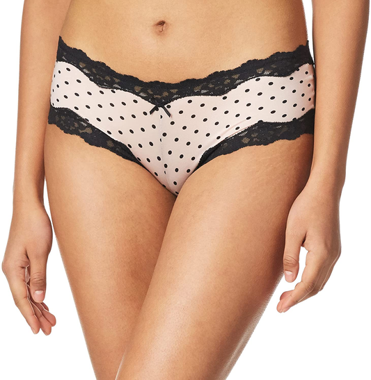 Maidenform Women'S Sexy Must Have Cheeky Hipster Apparel & Accessories > Clothing > Underwear & Socks > Underwear Maidenform Sassy Pearl Blush Dot/Black 8 