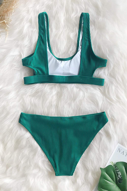 CUPSHE Women's Bikini Swimsuit Cutout Low Waist Two Piece Bathing Suit Apparel & Accessories > Clothing > Swimwear CUPSHE   