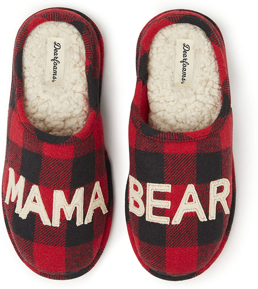 Dearfoams Women's Mama Bear Slipper Arts & Entertainment > Party & Celebration > Gift Giving Dearfoams Buffalo Plaid Large 