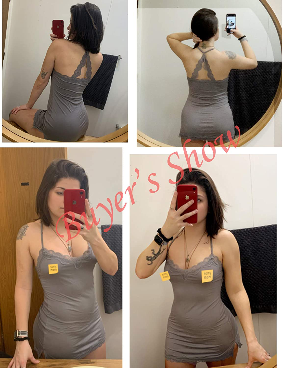 Avidlove Womens Sexy Sleepwear Sexy Chemise Lingerie Cotton Nightgowns for Women Apparel & Accessories > Clothing > Underwear & Socks > Lingerie Kylie Max   