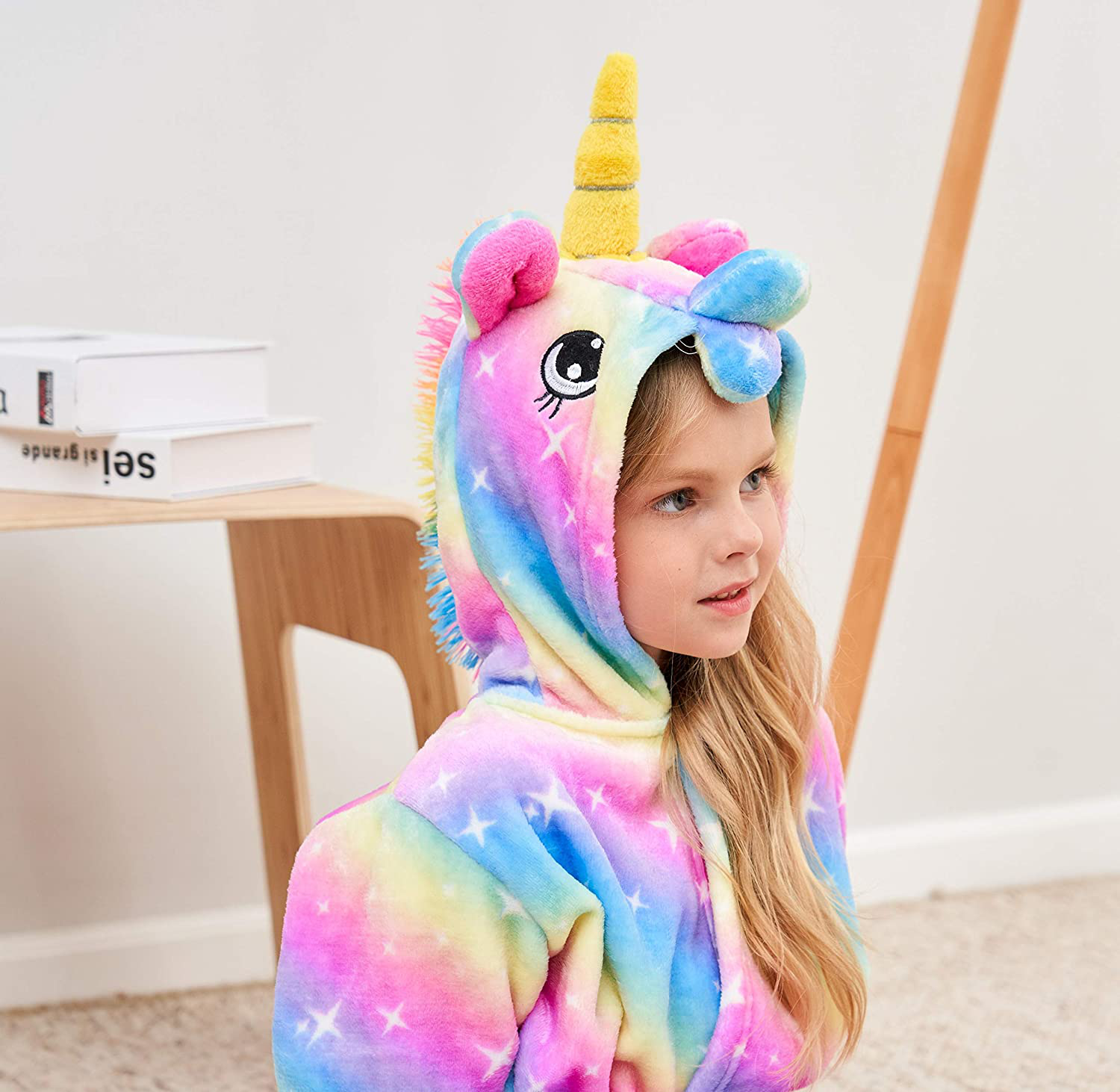 CHETOSHO Soft Hooded Robe with Matching Slippers for Girls Apparel & Accessories > Clothing > Sleepwear & Loungewear > Robes Kylie Max   