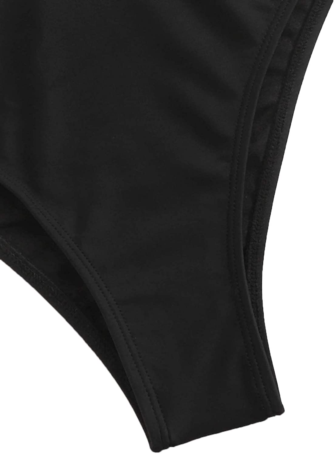 Sweatyrocks Women'S Sexy Basic Criss Cross Tie Knot Front Deep V Open Back One Piece Swimwear Apparel & Accessories > Clothing > Swimwear Kylie Max   