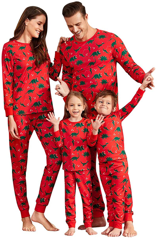 IFFEI Matching Family Pajamas Sets Christmas Pj'S with Deer Long Sleeve Tee and Plaid Pants Loungewear Apparel & Accessories > Clothing > Sleepwear & Loungewear > Pajamas Kylie Max   
