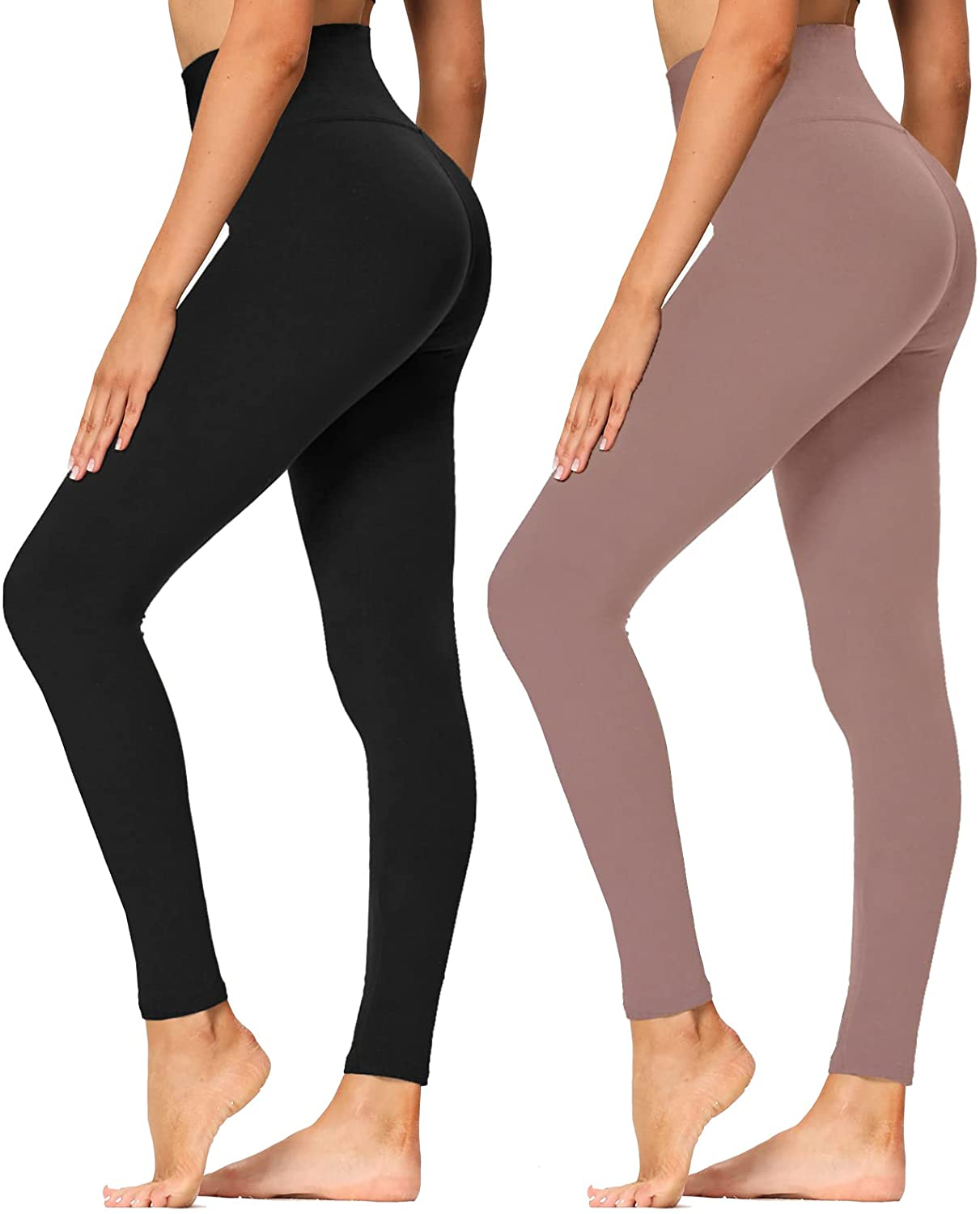 High Waisted Leggings for Women - Soft Athletic Tummy Control Pants for Running Cycling Yoga Workout - Reg & Plus Size Apparel & Accessories > Clothing > Activewear syrinx   