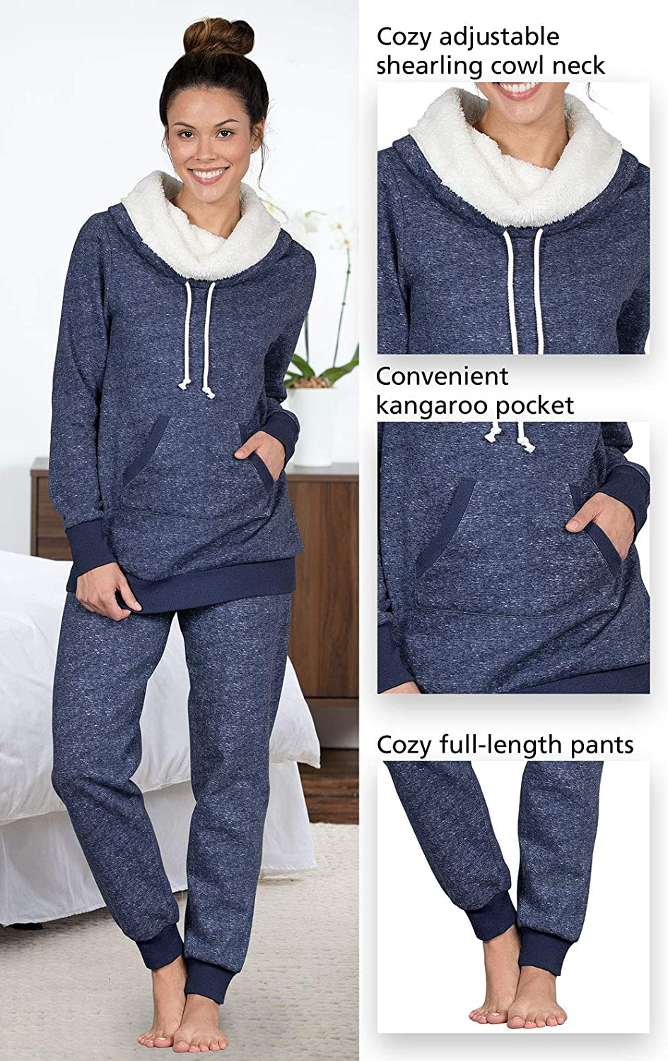 PajamaGram Soft Fleece Pajamas Women - Womens Pajama Sets Apparel & Accessories > Clothing > Sleepwear & Loungewear > Pajamas PajamaGram   
