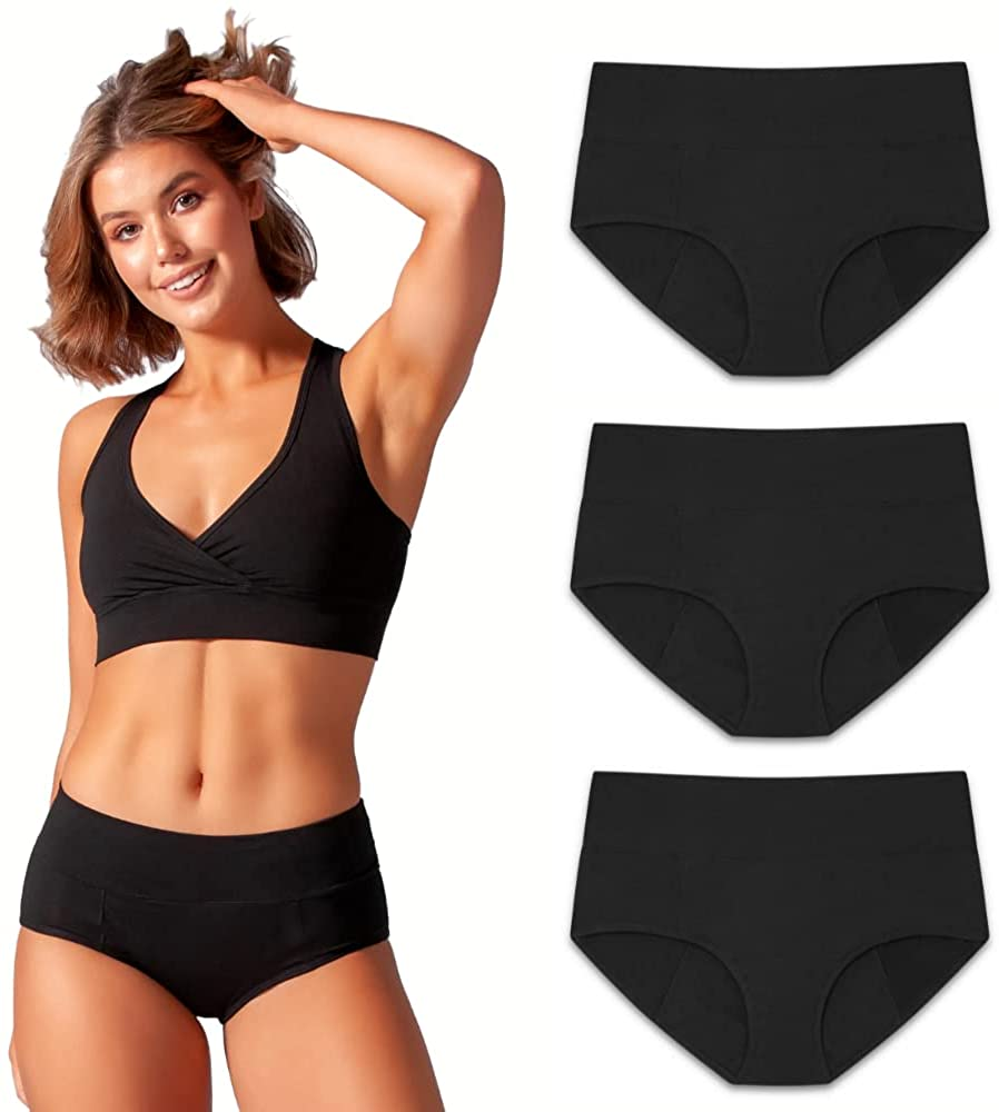 Bambody Absorbent Panty: Period Panties/Maternity & Postpartum Underwear Apparel & Accessories > Clothing > Underwear & Socks > Underwear Bambody 3 Pack (Black) 5X-Large 