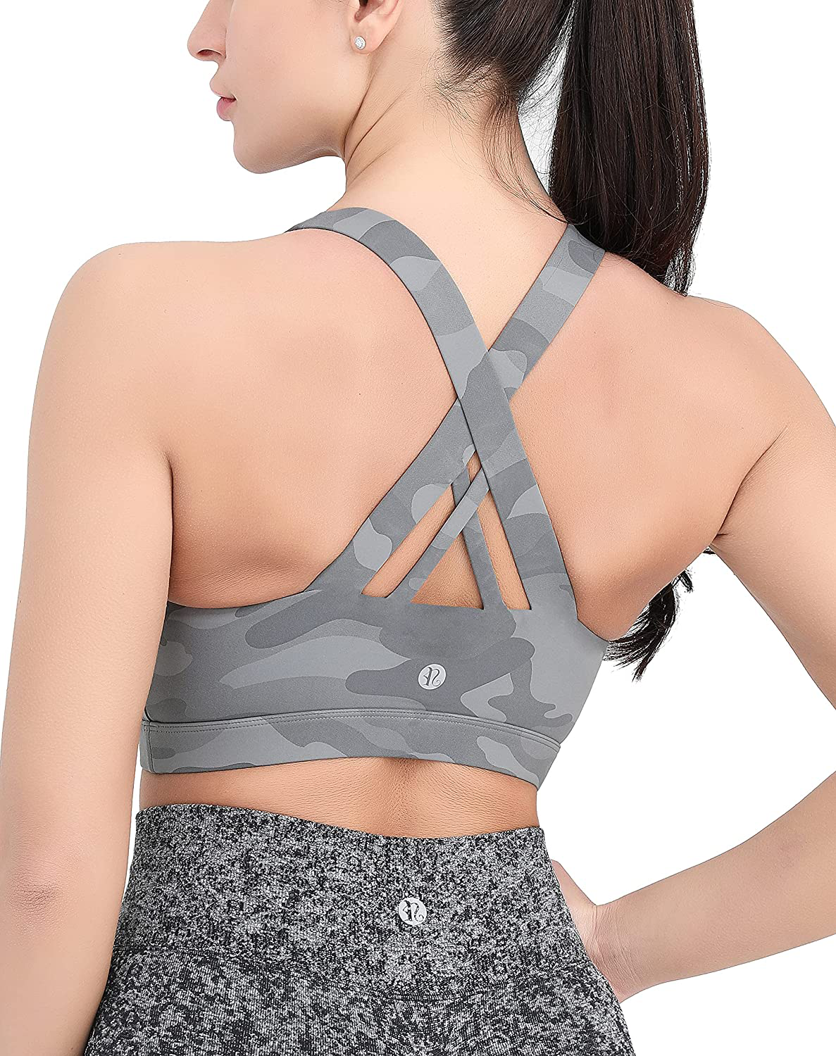 RUNNING GIRL Sports Bra for Women, Criss-Cross Back Padded Strappy Sports Bras Medium Support Yoga Bra with Removable Cups Apparel & Accessories > Clothing > Underwear & Socks > Bras Kylie Max   