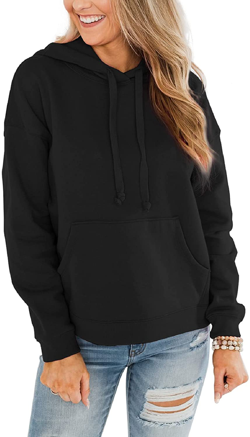 ORANDESIGNE Women’S Casual Hoodies Long Sleeve Pullover Tops Loose Lightweight Sweatshirt with Pocket Apparel & Accessories > Clothing > Activewear Kylie Max   