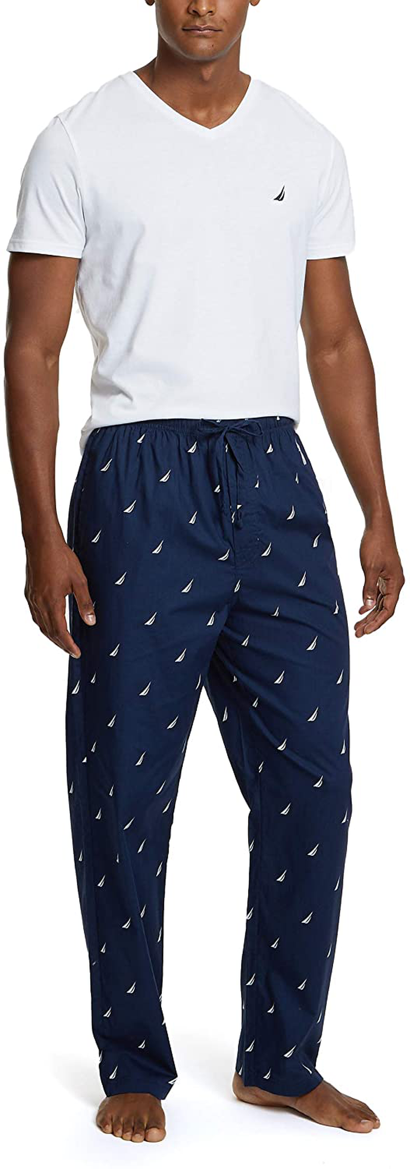 Nautica Men'S Soft Woven 100% Cotton Elastic Waistband Sleep Pajama Pant Apparel & Accessories > Clothing > Sleepwear & Loungewear > Pajamas Kylie Max   