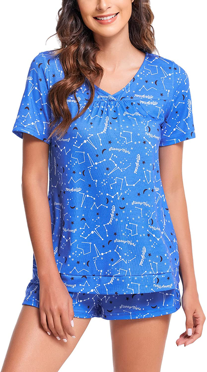 Avidlove Women'S Shorts Pajama Set Short Sleeve Sleepwear Nightwear Pjs S-XXL Apparel & Accessories > Clothing > Sleepwear & Loungewear Kylie Max   