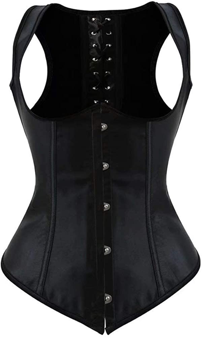 Corset Top Bustier Women'S Overbust Satin Floral Lace up Trim plus Size Bodyshaper Apparel & Accessories > Clothing > Underwear & Socks > Lingerie jutrisujo 830black 4X-Large 