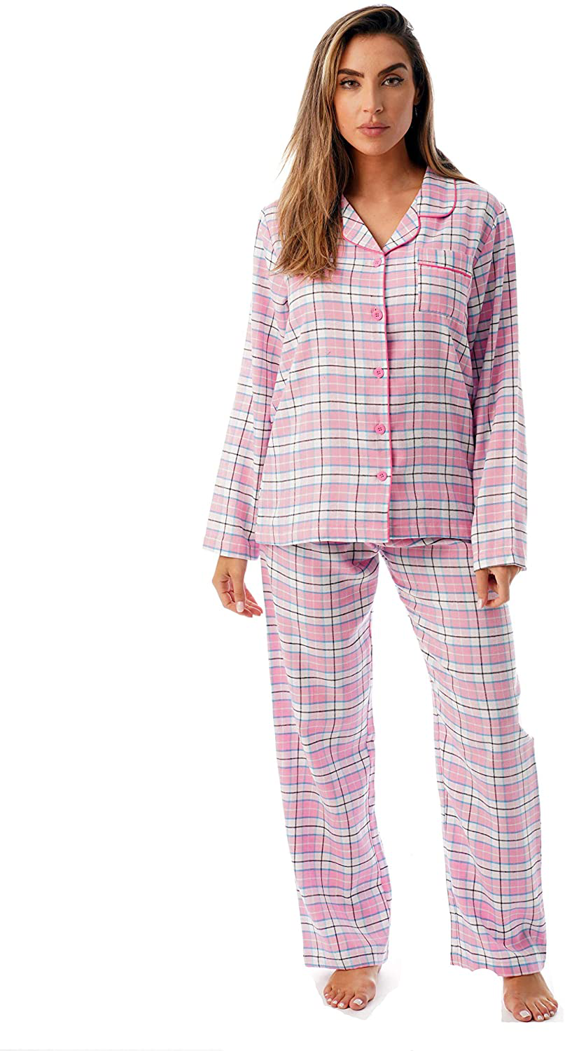 Just Love Long Sleeve Flannel Pajama Sets for Women Apparel & Accessories > Clothing > Sleepwear & Loungewear > Pajamas Just Love Pink 2X 