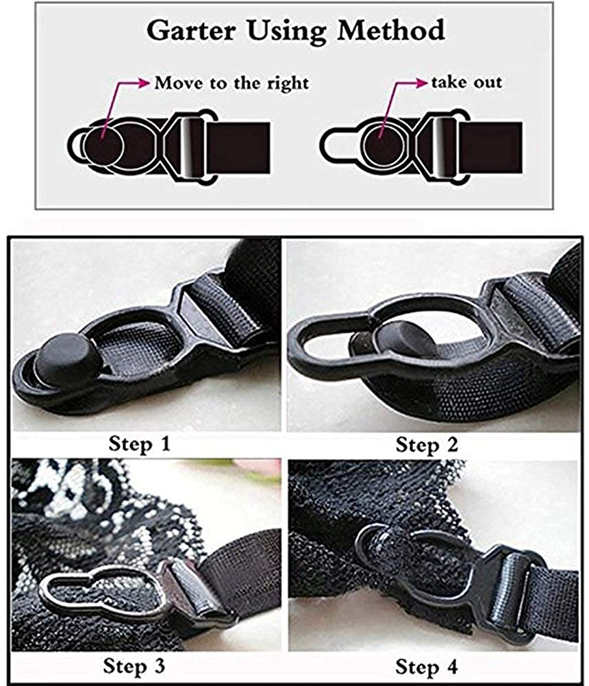 Mismxc Women'S 3 Pieces Lace Garter Belt and Stockings Sets with G-String Panty Apparel & Accessories > Clothing > Underwear & Socks > Lingerie MISMXC   