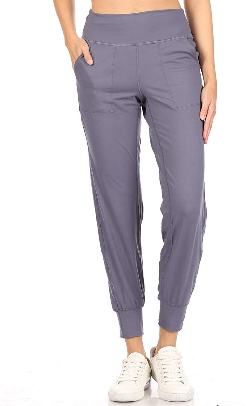 Leggings Depot Women'S Printed Solid Activewear Jogger Track Cuff Sweatpants Apparel & Accessories > Clothing > Activewear Kylie Max   
