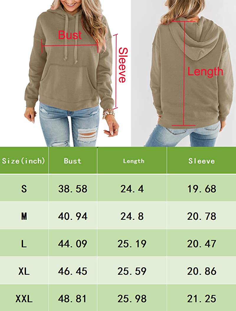 Bingerlily Women'S Casual Hoodies Long Sleeve Solid Lightweight Pullover Tops Loose Sweatshirt with Pocket Apparel & Accessories > Clothing > Activewear Kylie Max   