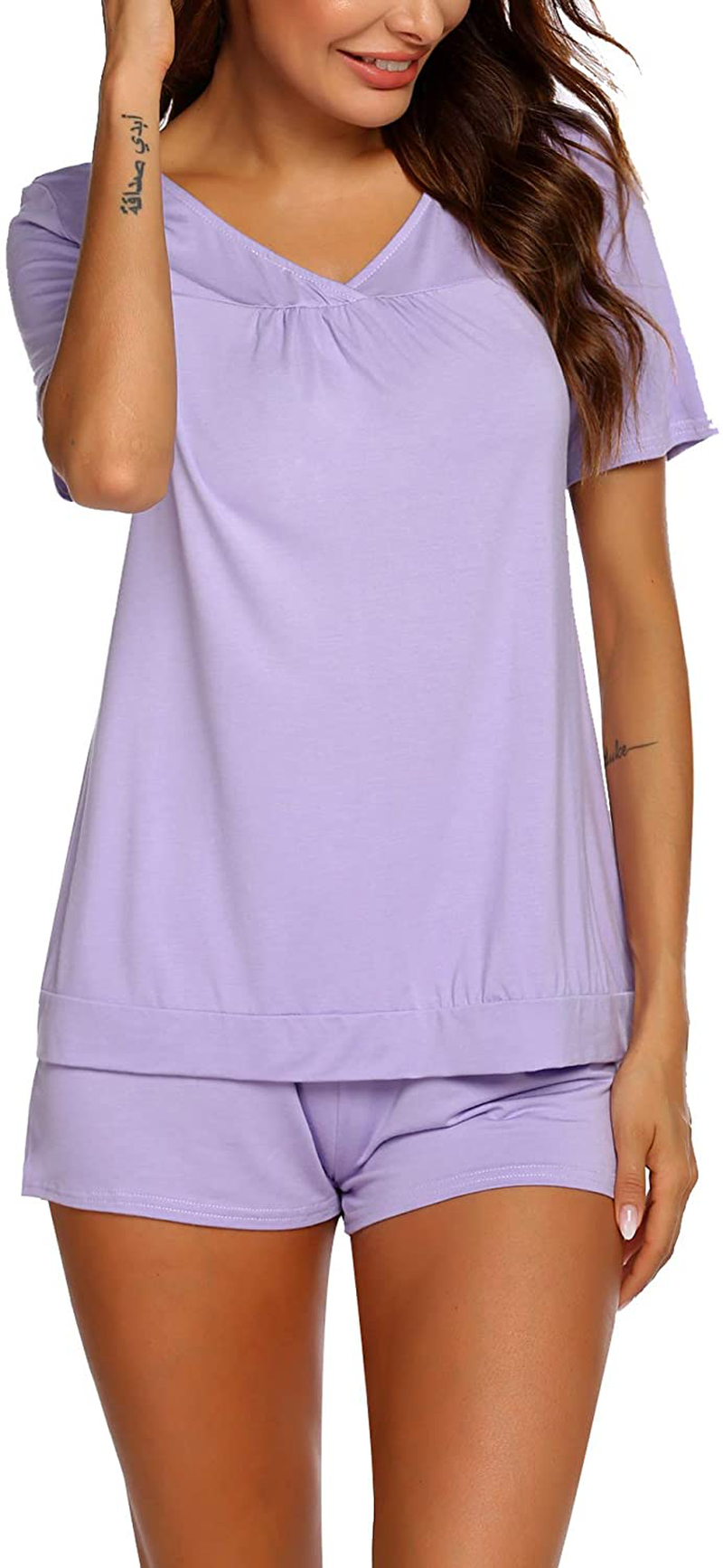 Avidlove Women'S Shorts Pajama Set Short Sleeve Sleepwear Nightwear Pjs S-XXL Apparel & Accessories > Clothing > Sleepwear & Loungewear Kylie Max   