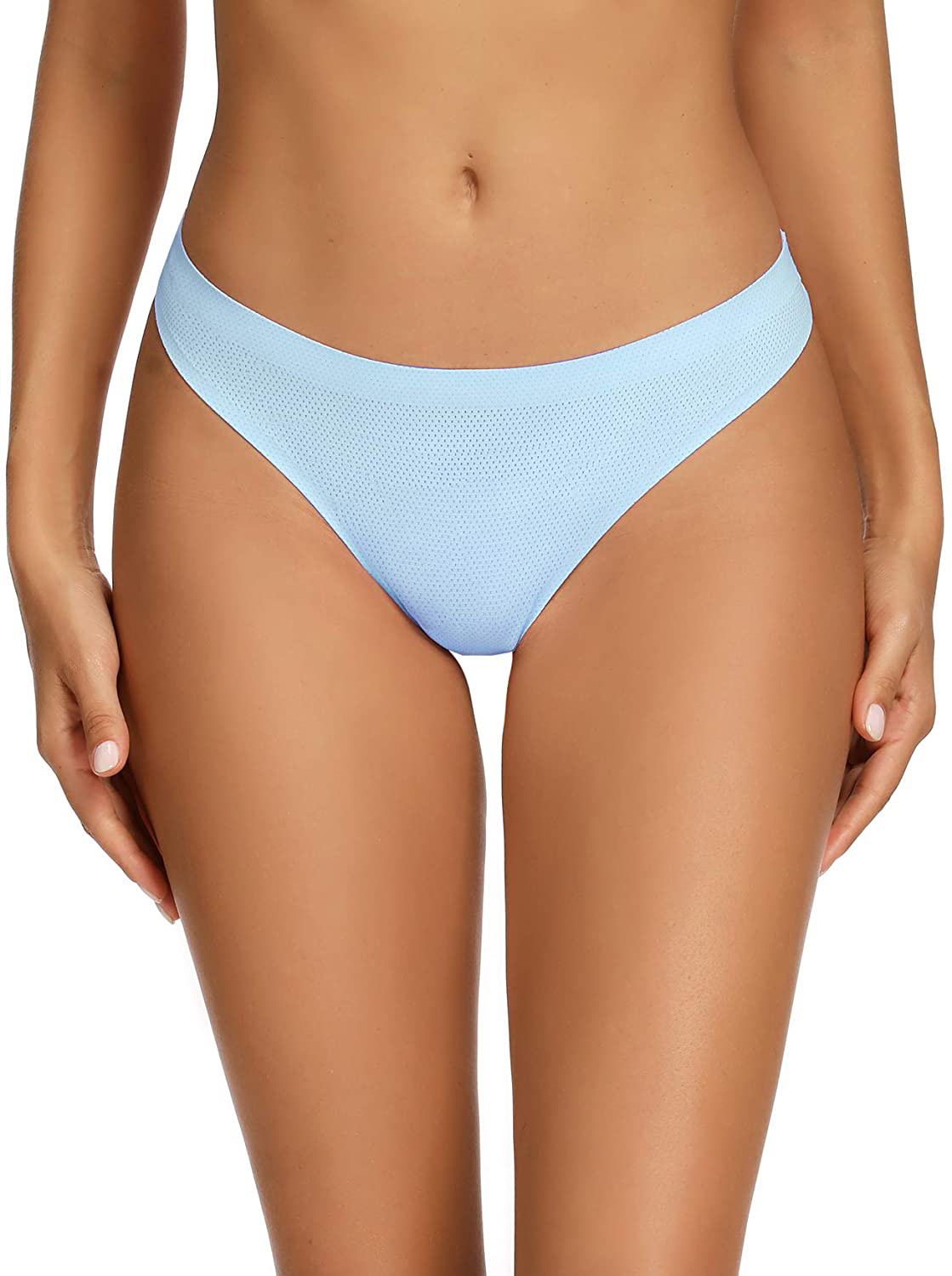 VOENXE Seamless Thongs for Women No Show Thong Underwear Women 5-10 Pack Apparel & Accessories > Clothing > Underwear & Socks > Underwear VOENXE   