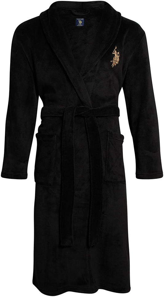 U.S. Polo Assn. Men’S Bathrobe – Plush Fleece Robe with Shawl Collar Apparel & Accessories > Clothing > Sleepwear & Loungewear > Robes Kylie Max   