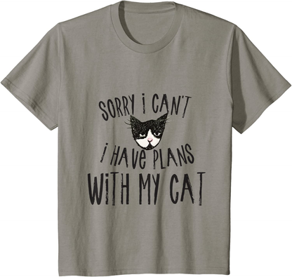 Sorry I can't I have plans with my Cat T-Shirt Arts & Entertainment > Party & Celebration > Gift Giving Caterpillar Slate Youth Kids 8
