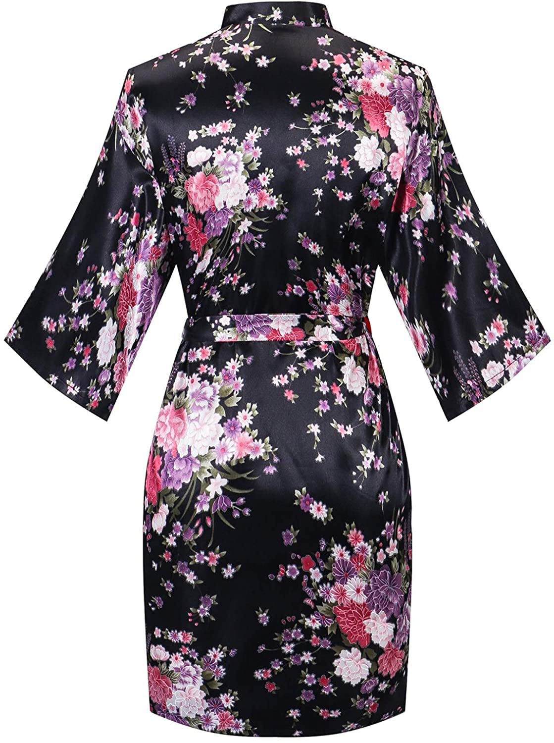 Women'S Floral Silk Kimono Robes Bridesmaid Satin Robes Wedding Party Sleepwear Apparel & Accessories > Clothing > Sleepwear & Loungewear > Robes MissNina   