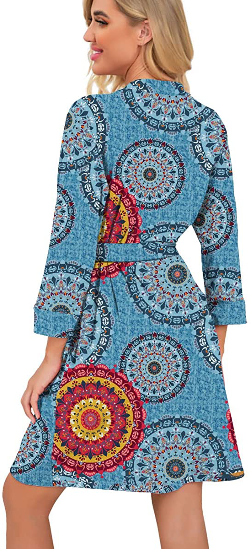Prinstory Women Kimono Robes Short Lightweight Robe Soft Knit Sleepwear Casual Knit Bathrobe Ladies Loungewear Apparel & Accessories > Clothing > Sleepwear & Loungewear > Robes KYLIE MAX   