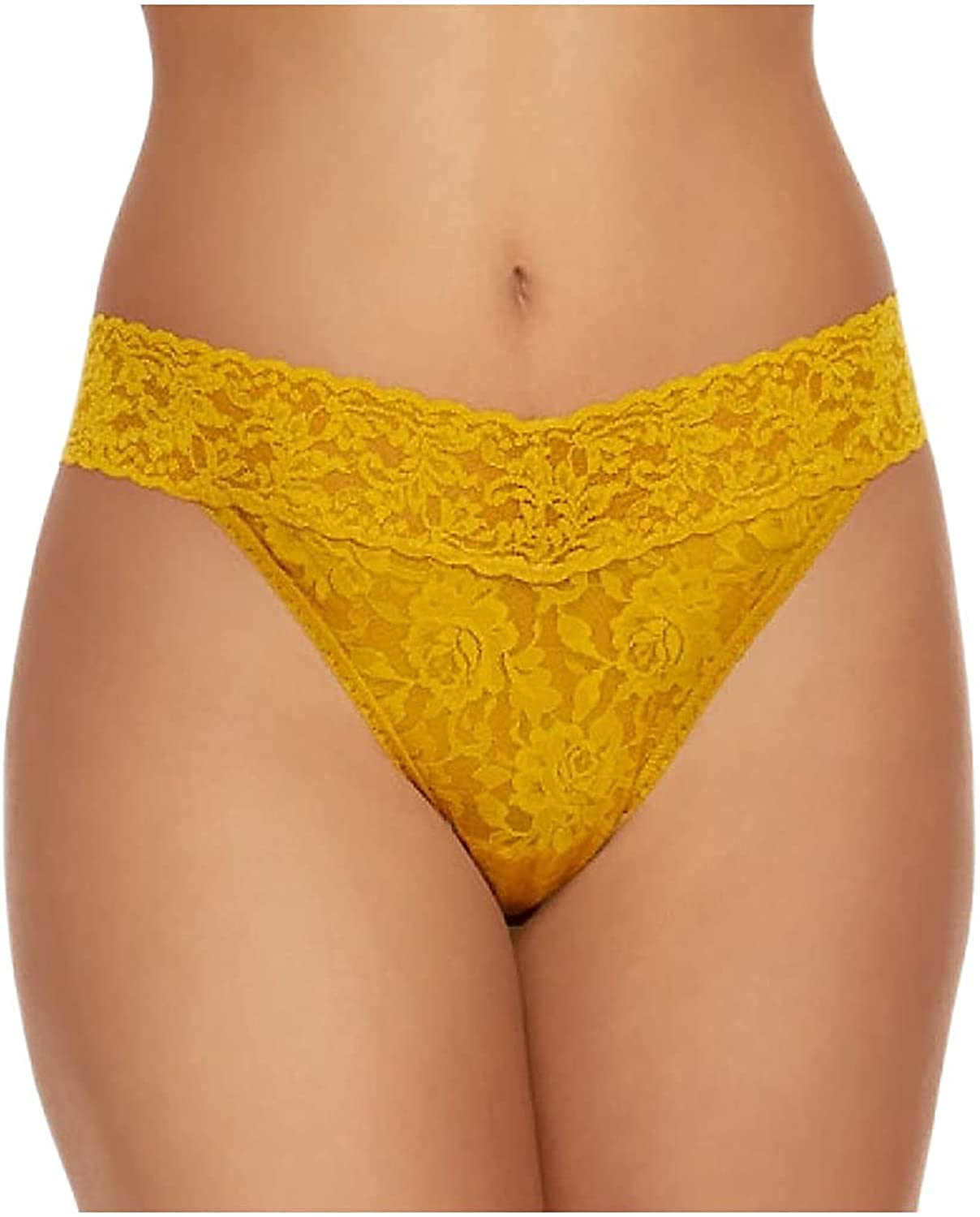 hanky panky, Signature Lace Original Rise Thong, One Size (4-14) Apparel & Accessories > Clothing > Underwear & Socks > Underwear hanky panky Topaz One Size 